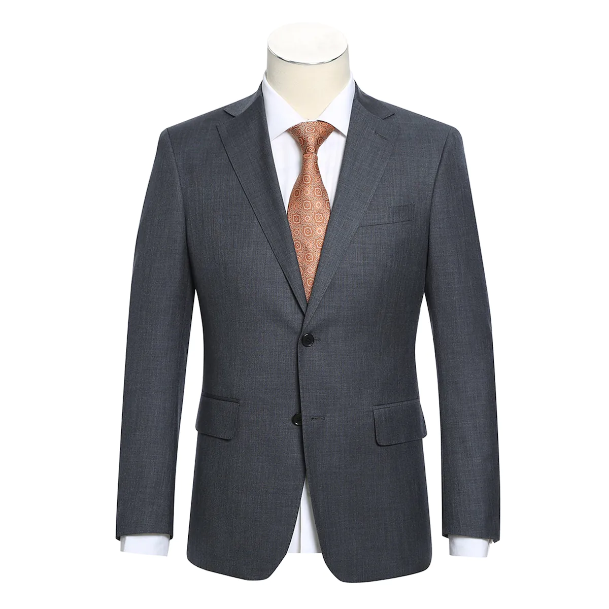 Solid Charcoal Notch Suit