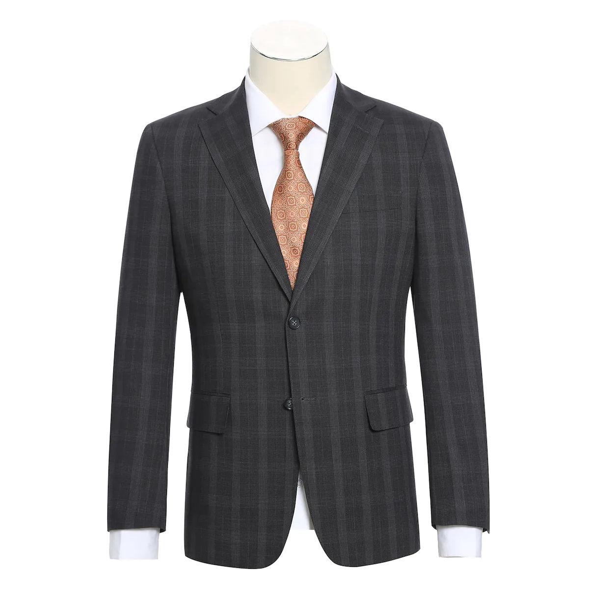 Charcoal Checked Notch Suit