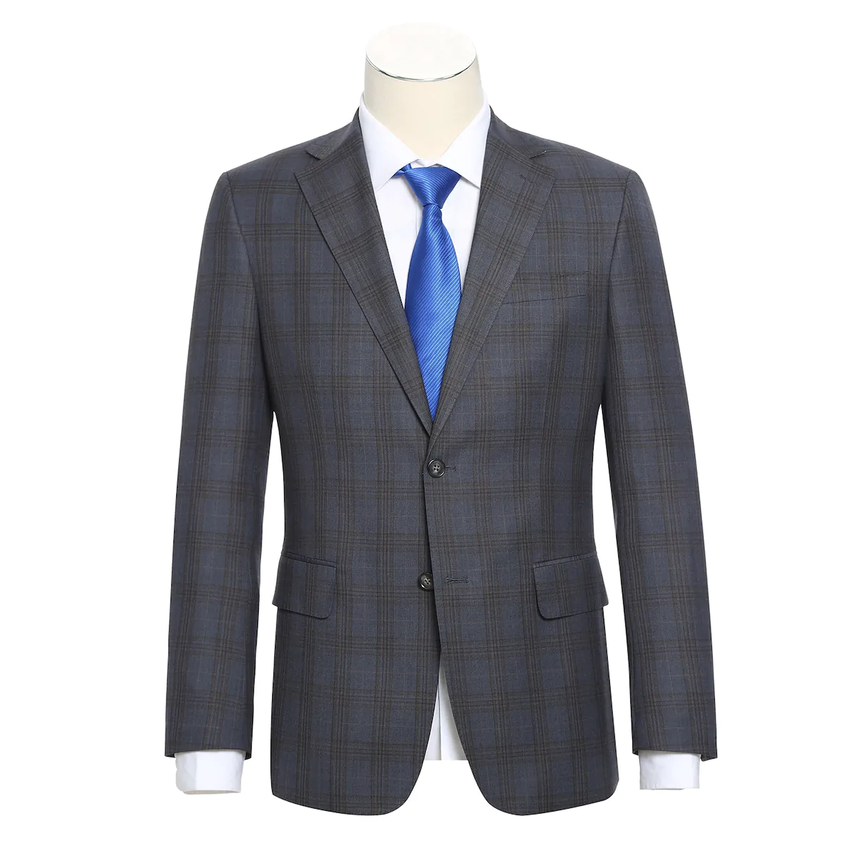 Gray with Tan Check Notch Suit