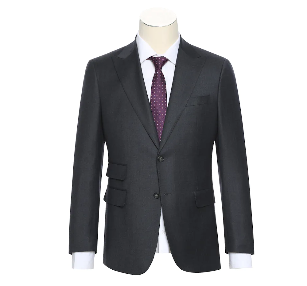 Charcoal 2-Piece Wool Suit
