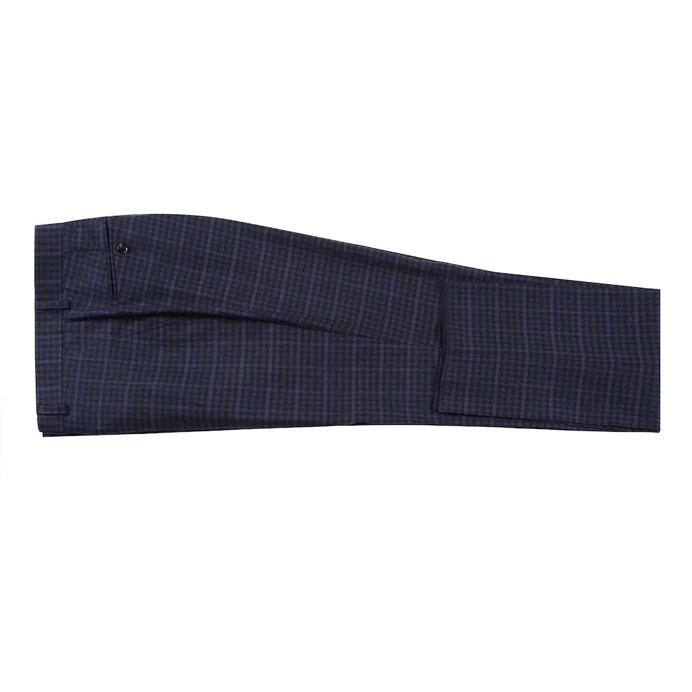Men's Slim Fit Wool Stretch Checked Suits