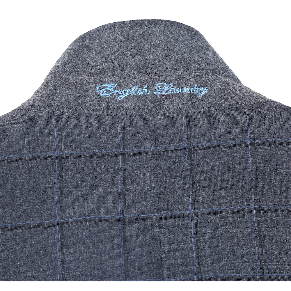 Charcoal Checked Wool Suit