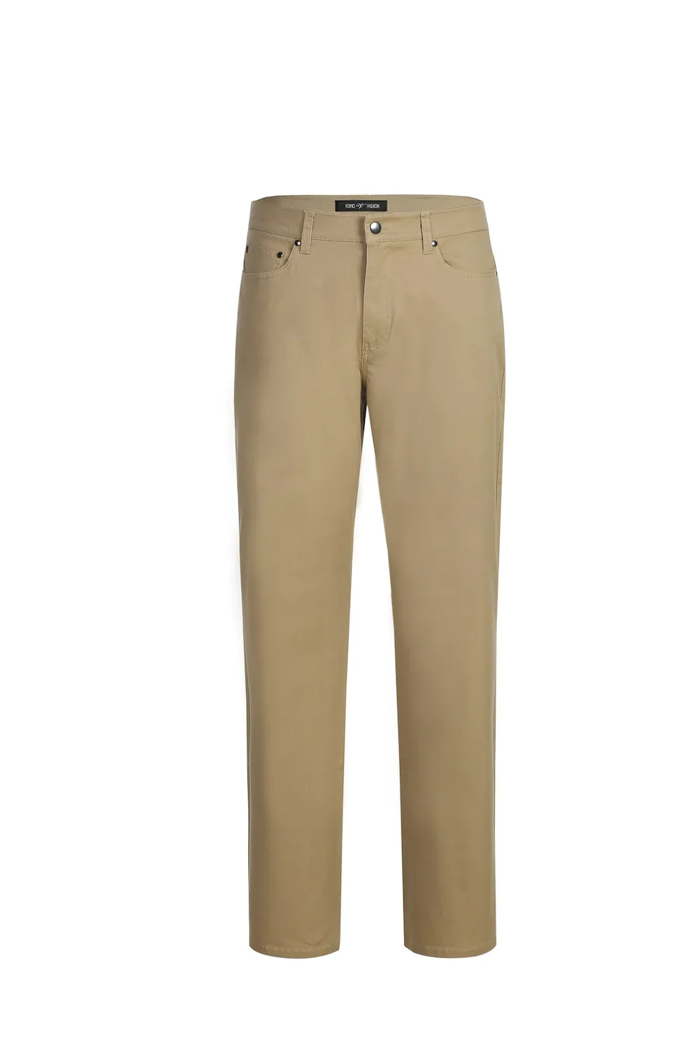 Men's 5-Pocket Cotton Stretch Washed Flat Front Chino Pants